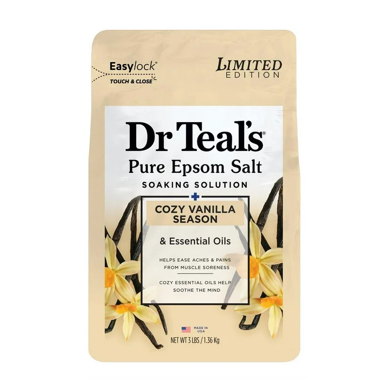 Dr Teal's Epsom Salt Magnesium Soak, Cozy Vanilla Season, 3 lbs. | Walmart (US)