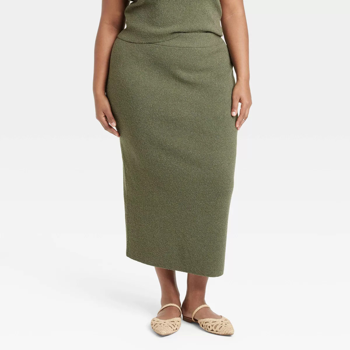 Women's Midi Boucle Sweater Skirt - A New Day™ | Target