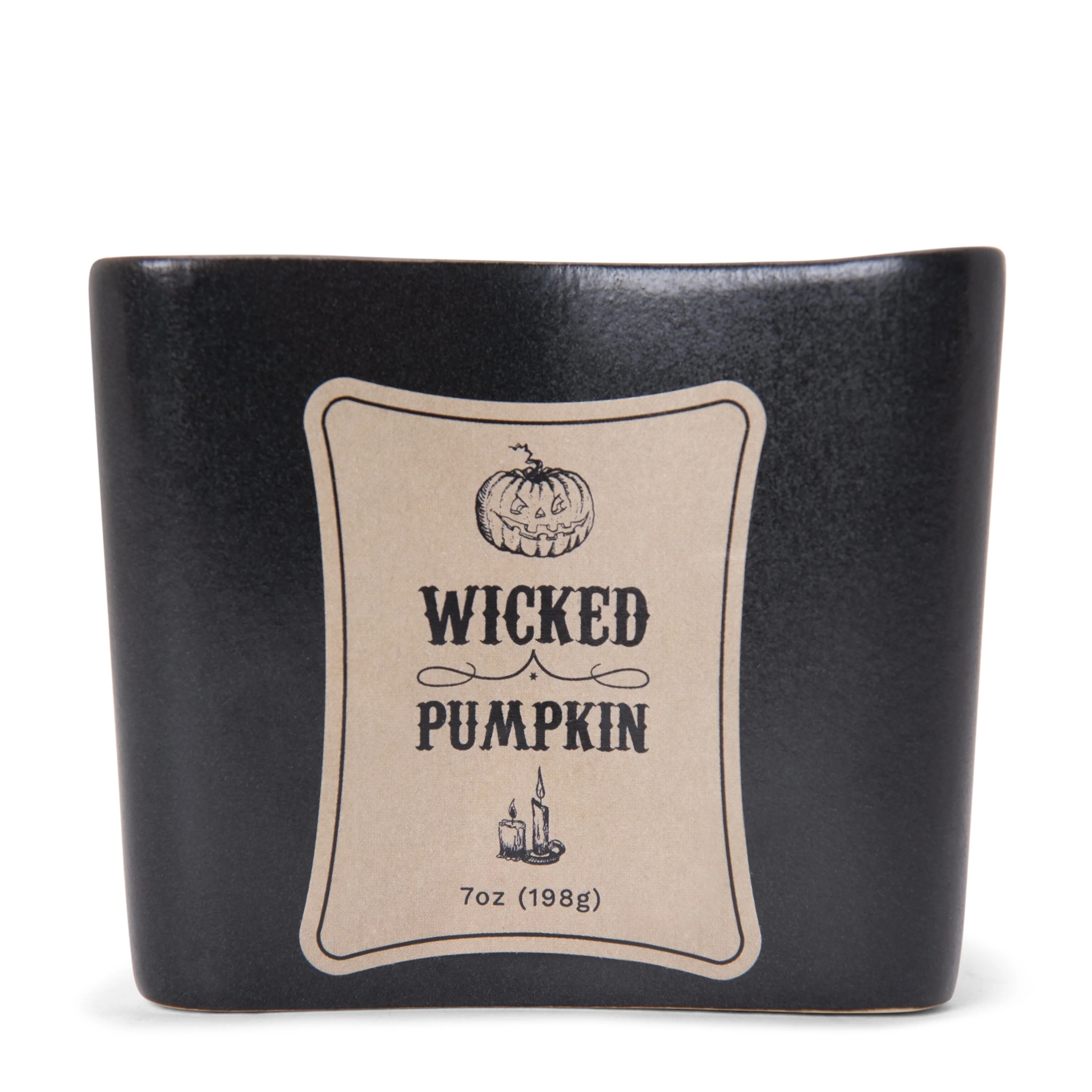 Halloween Tidings Wicked Pumpkin 7oz Jar Candle, Black | Walmart (US)