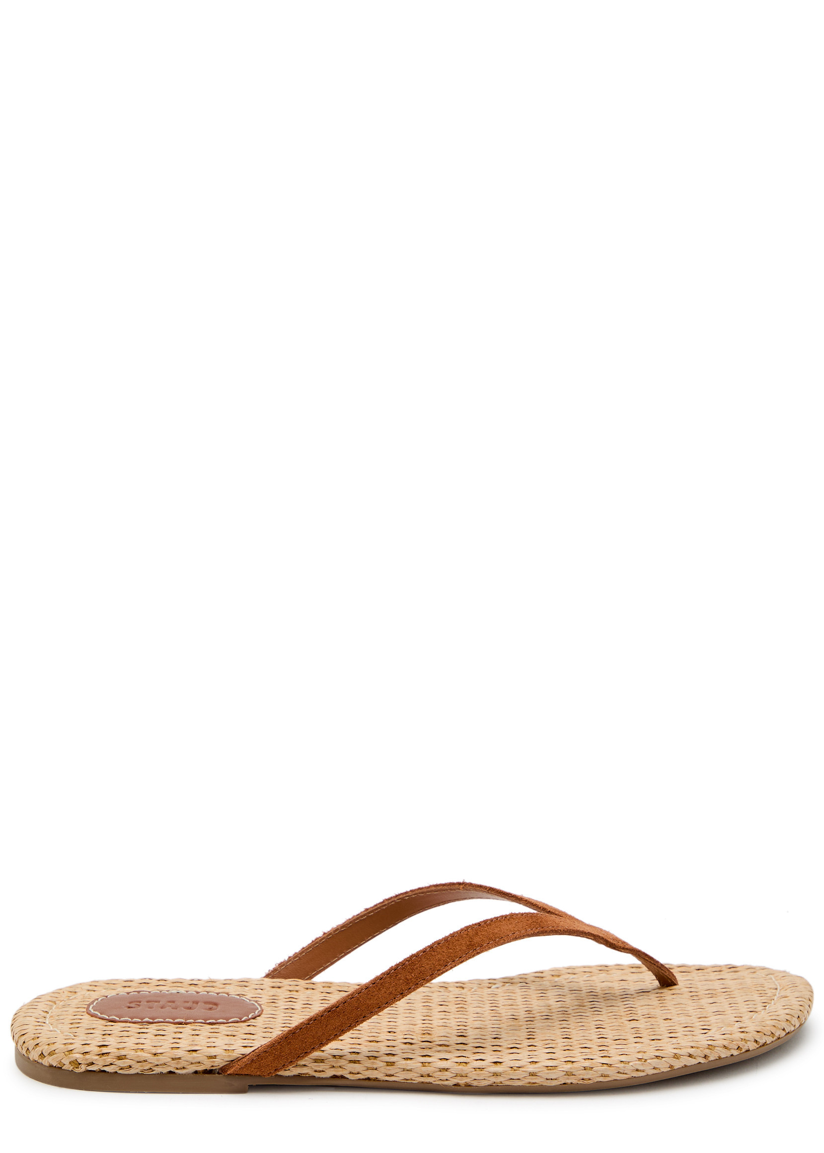 Freja Thong raffia and suede sandals | Harvey Nichols