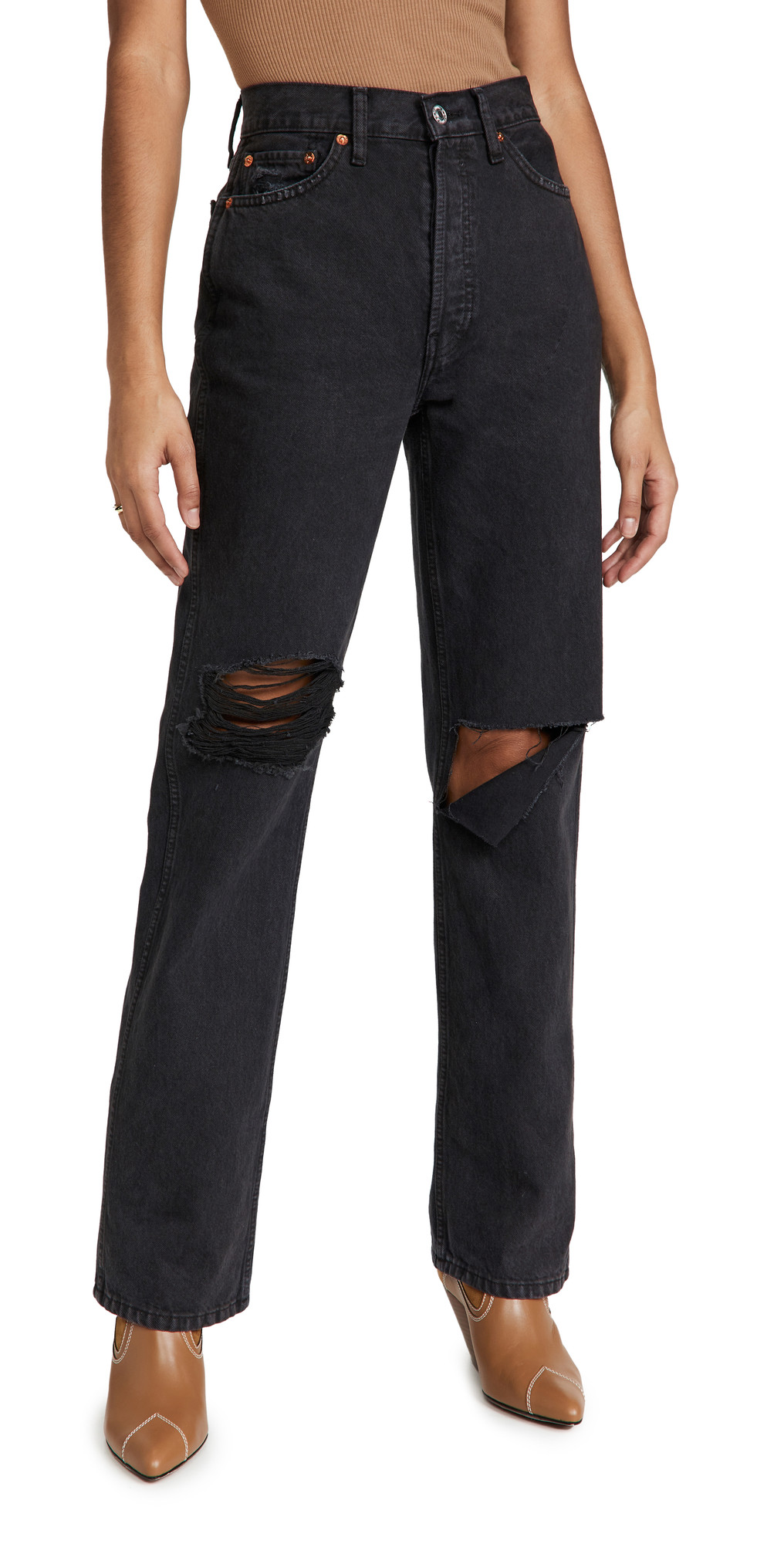RE/DONE High Rise Rigid Loose Jean | Shopbop | Shopbop