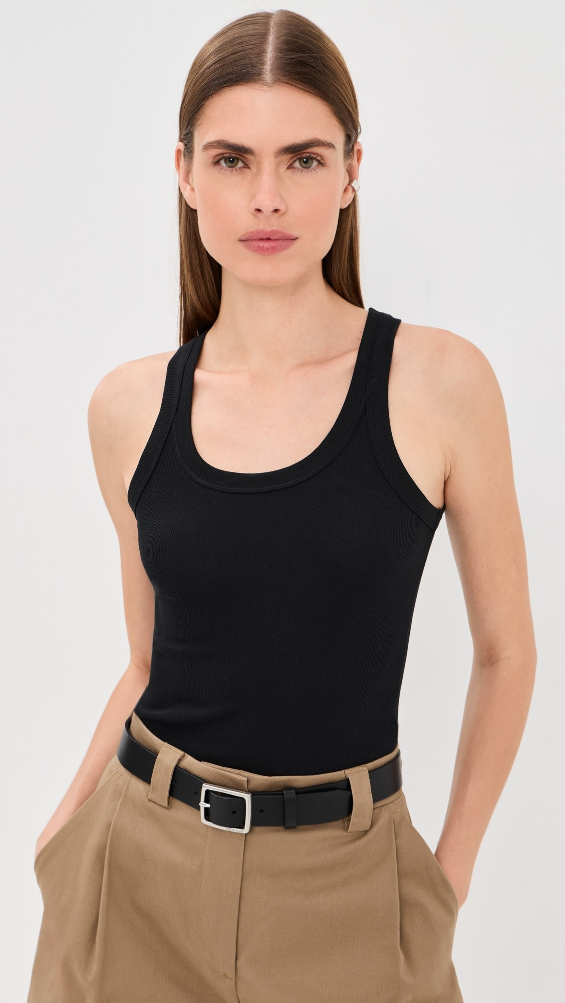 R\u00f3he Scoop Neck Rib Top | Shopbop | Shopbop
