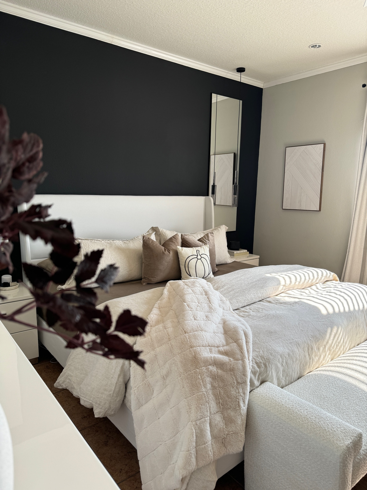 Cozy neutral fall bedding! 🤎🫶🏻 #neutralbedding #falldecor #modernbedding #modernbed 

#LTKSeasonal #LTKHome