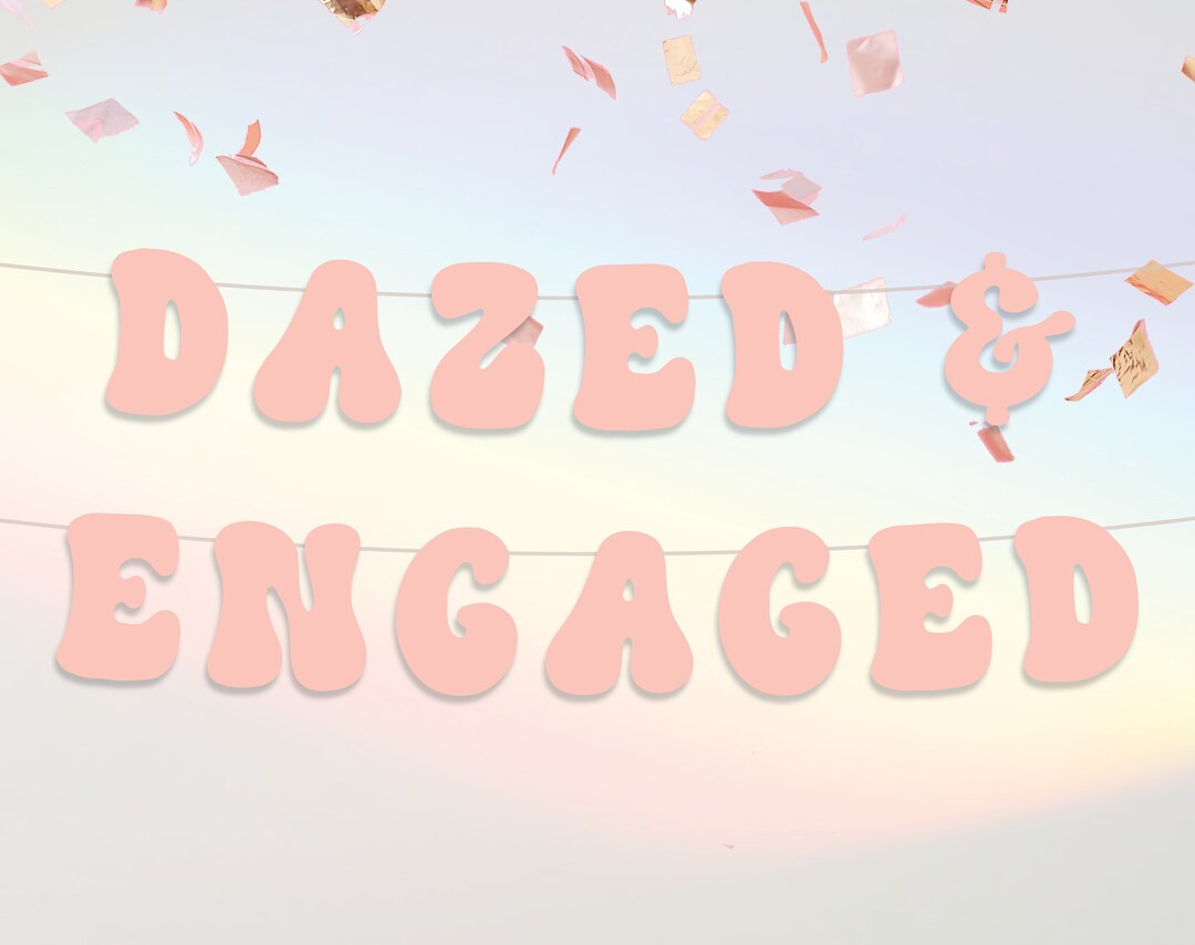 DAZED & ENGAGED  70's Inspired  Boho Banner  - Etsy | Etsy (US)