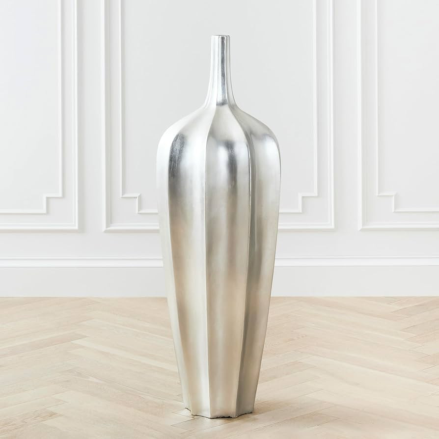 Z Gallerie Accolade Vase, Elegant Fluted Floor Vases with Metallic Finish, Lightweight Fiberglass... | Amazon (US)