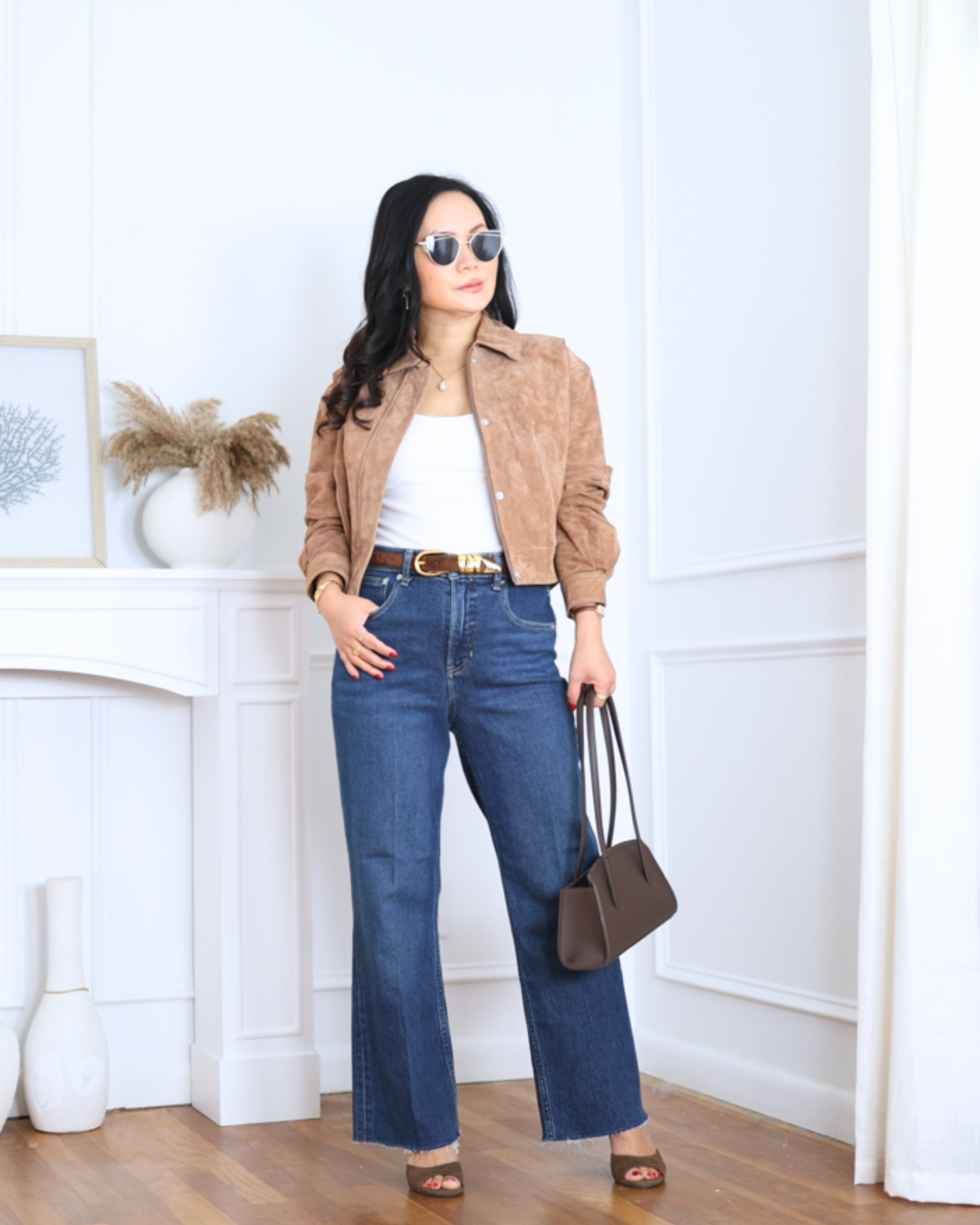 This SCOOP jacket from Walmart is exactly the kind of length I look for as a petite. The shorter cut hits at just the right spot and makes my legs look longer. I’m wearing size xs. Pairing with this Kickflare jeans. 

 #LTKSeasonal #LTKOver40 #LTKPetite