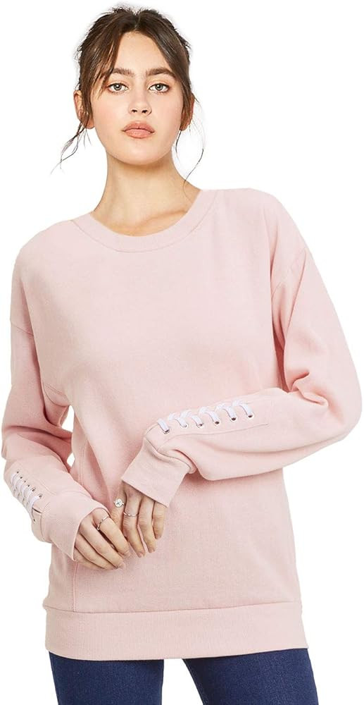 esstive Women's Ultra Soft Fleece Lightweight Casual Active Wear Thin Custom Sleeves Crew Neck Sw... | Amazon (US)