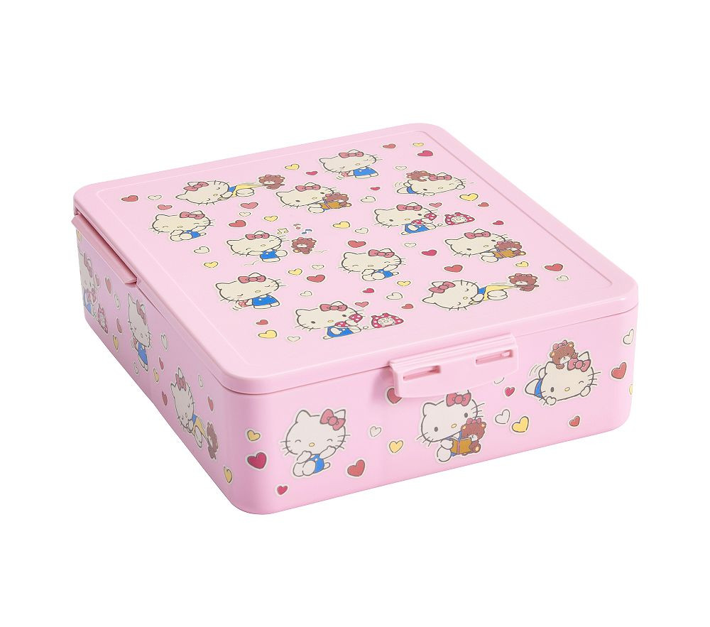 Glow-in-the-Dark Hello Kitty\u00ae Hearts All-in-One Bento Box | Pottery Barn Kids