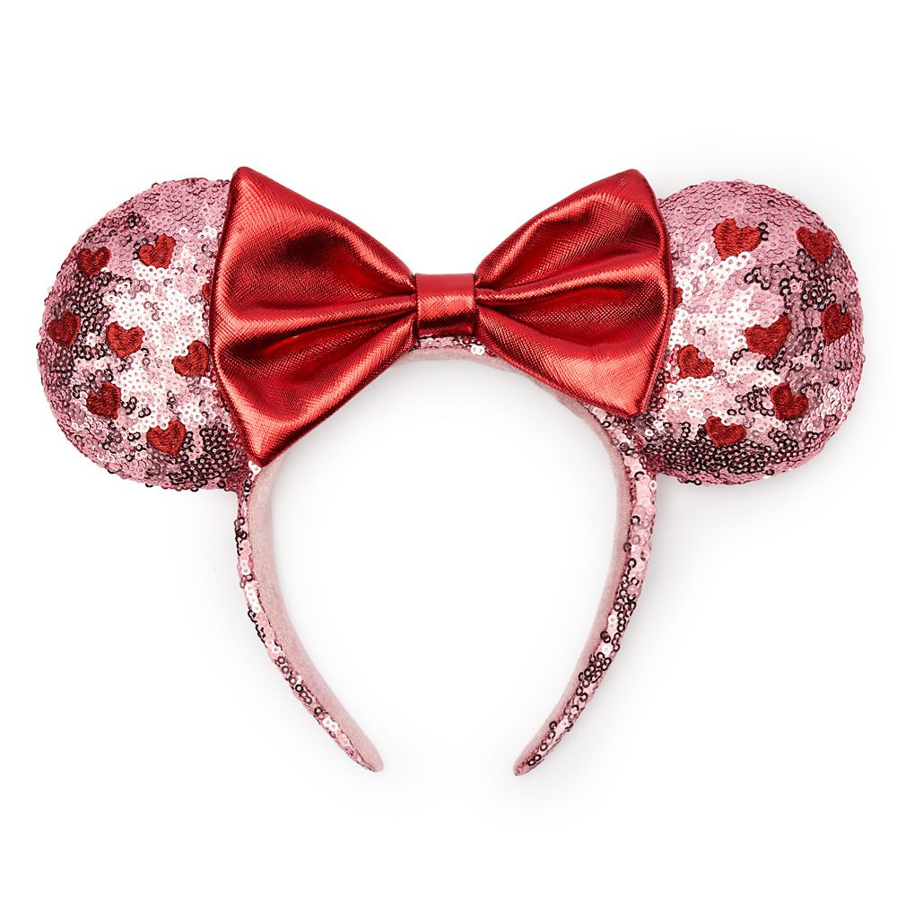 Minnie Mouse Sequined Ear Headband for Adults – Valentine's Day | Disney Store