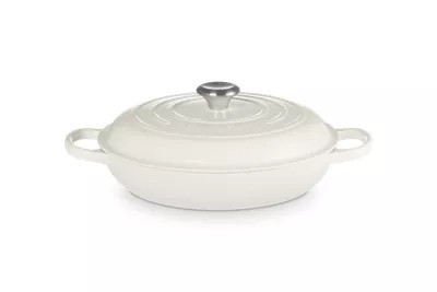 Le Creuset Signature Round Braiser, 3.5 Quart, White | Belk