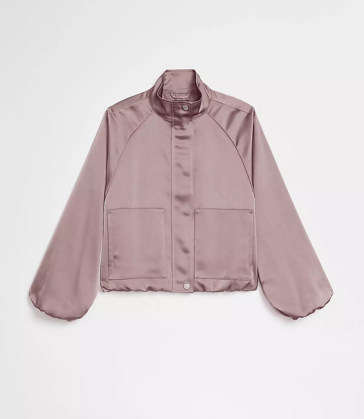 LOFT Versa Satin Bomber Jacket | LOFT
