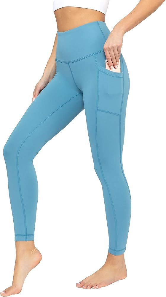 90 Degree By Reflex High Waist Tummy Control Interlink Squat Proof Ankle Length Leggings | Amazon (US)
