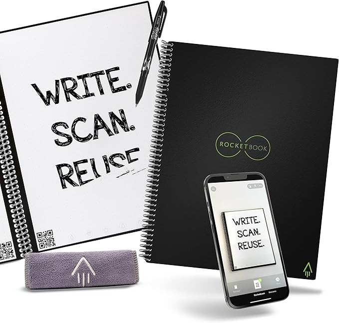 Rocketbook Core Reusable Smart Notebook | Innovative, Eco-Friendly, Digitally Connected Notebook ... | Amazon (US)