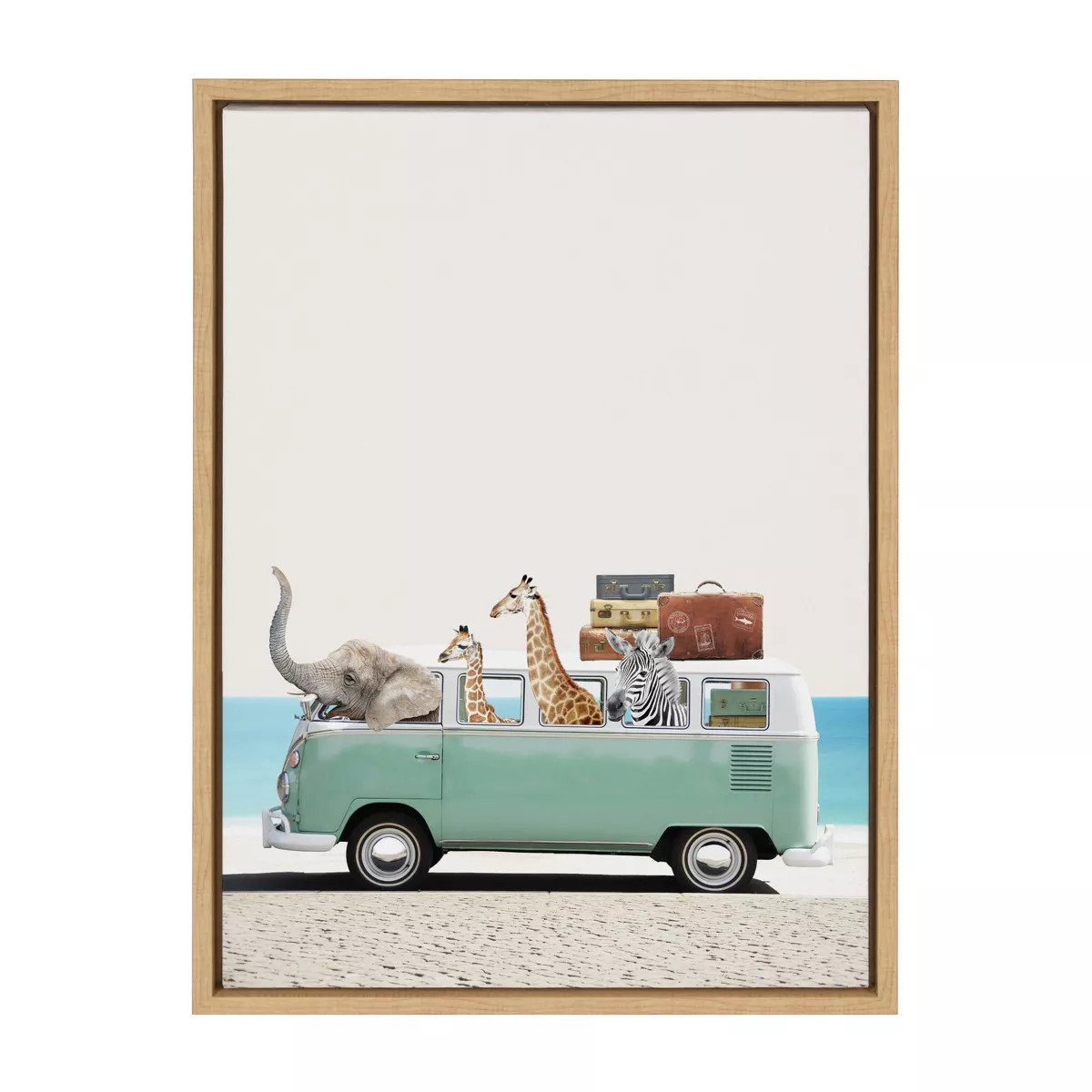 Kate & Laurel All Things Decor 18"x24" Sylvie Summer Animal Adventures Framed Canvas Wall Art by ... | Target