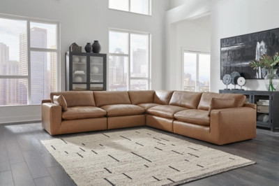 Emilia 5-Piece Leather Modular Sectional | Ashley Homestore