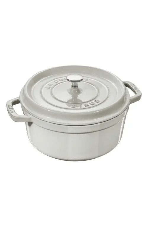 Staub 4-Quart Enameled Cast Iron Dutch Oven in White Truffle at Nordstrom | Nordstrom