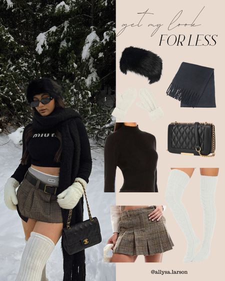 Winter outfit, outfit inspo, neutral outfit, neutral style, mini skirt, black sweater

#LTKSeasonal #LTKstyletip #LTKitbag