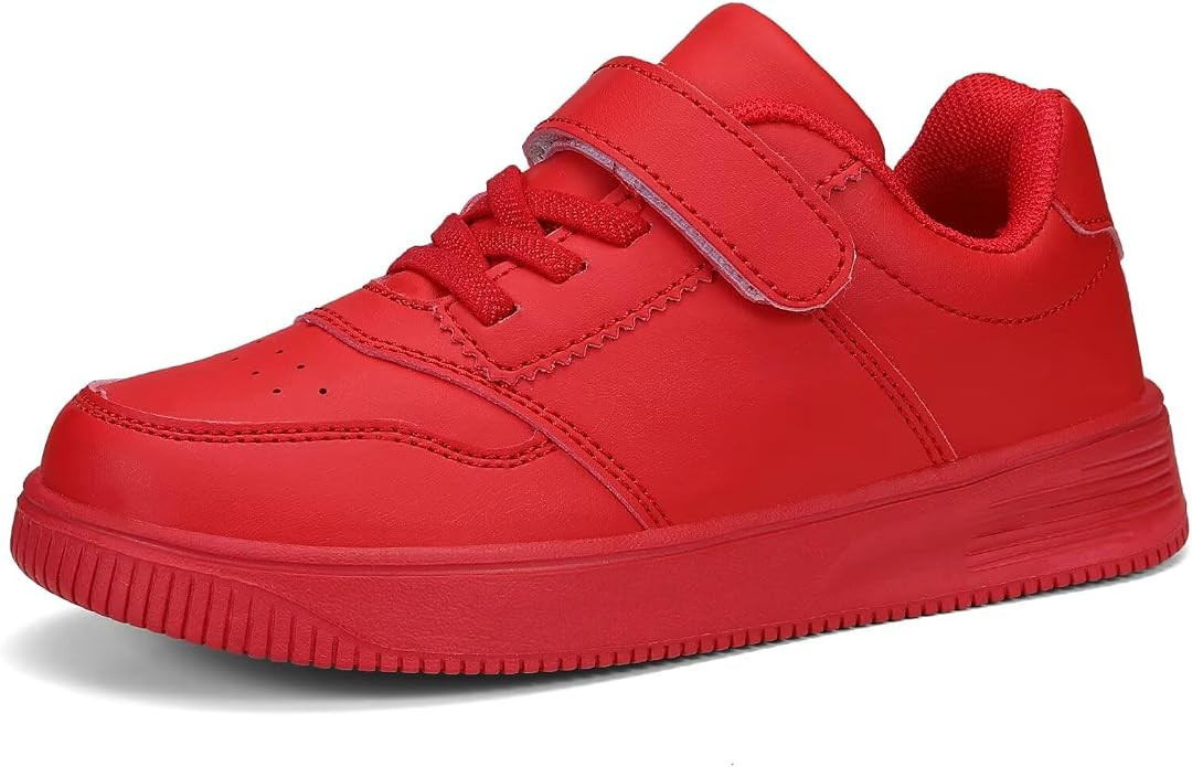 DSWED Unisex-Child Leather Lightweight Breathable Knit Athletic Running Sneakers for Kids Shoes f... | Amazon (US)