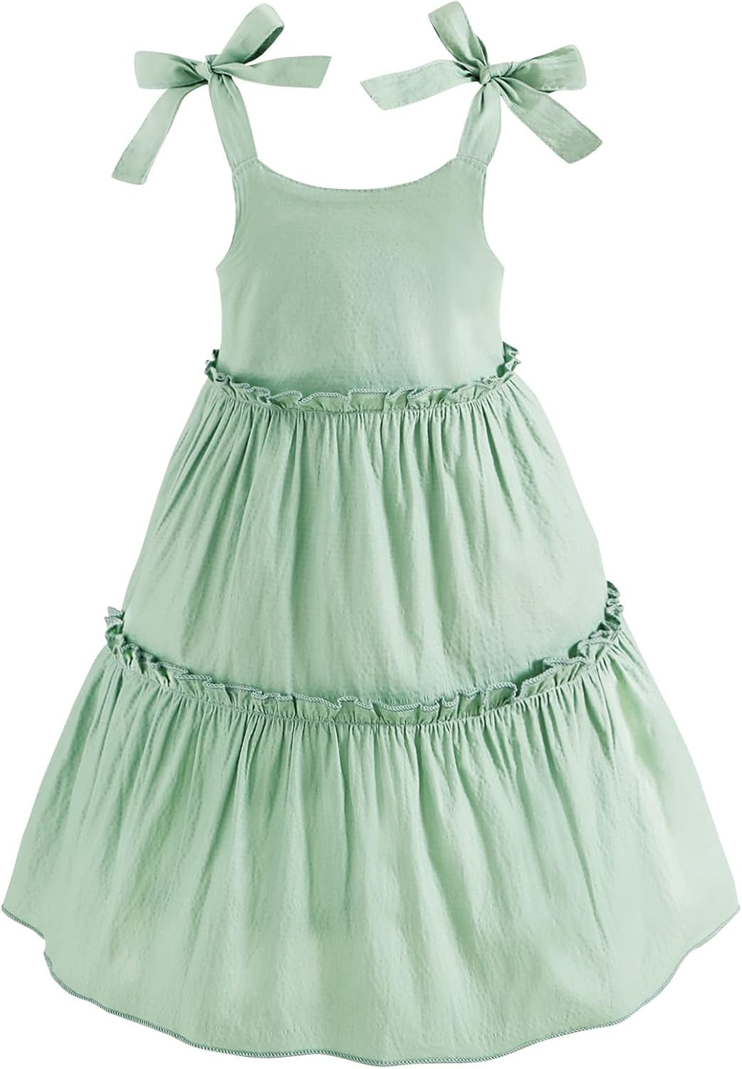 Toddler Baby Girl Dress Summer Casual Solid Color Ruffle Halter Sleeveless Kids Beach Dresses 12M... | Amazon (US)