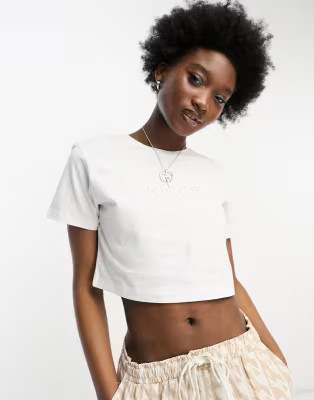 Nicce ersa cropped t-shirt in white | ASOS (Global)