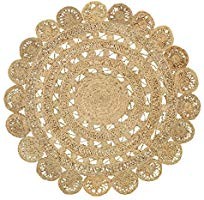 LR Resources NATUR50134NAT60RD Jute Rug LR50134-NAT60RD 6 ft Indoor Area, 6' Round, Natural | Amazon (US)
