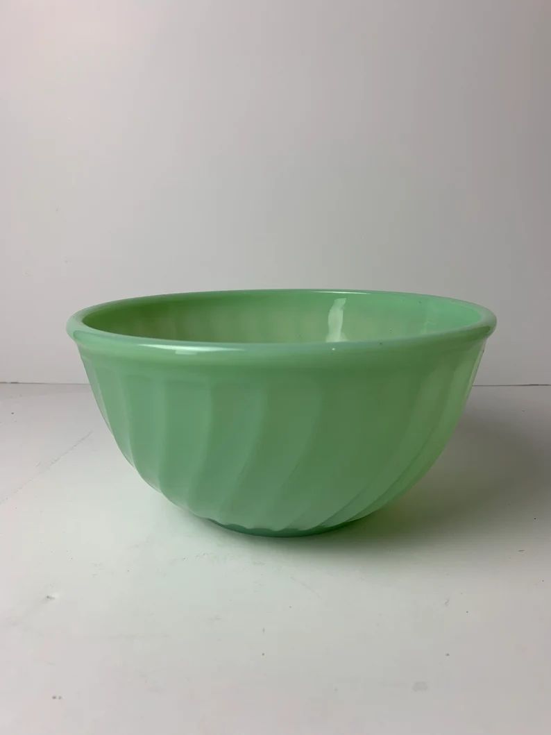 Fire King Pyrex Jadeite Nesting Swirl Bowl 8” Inch | Etsy (US)