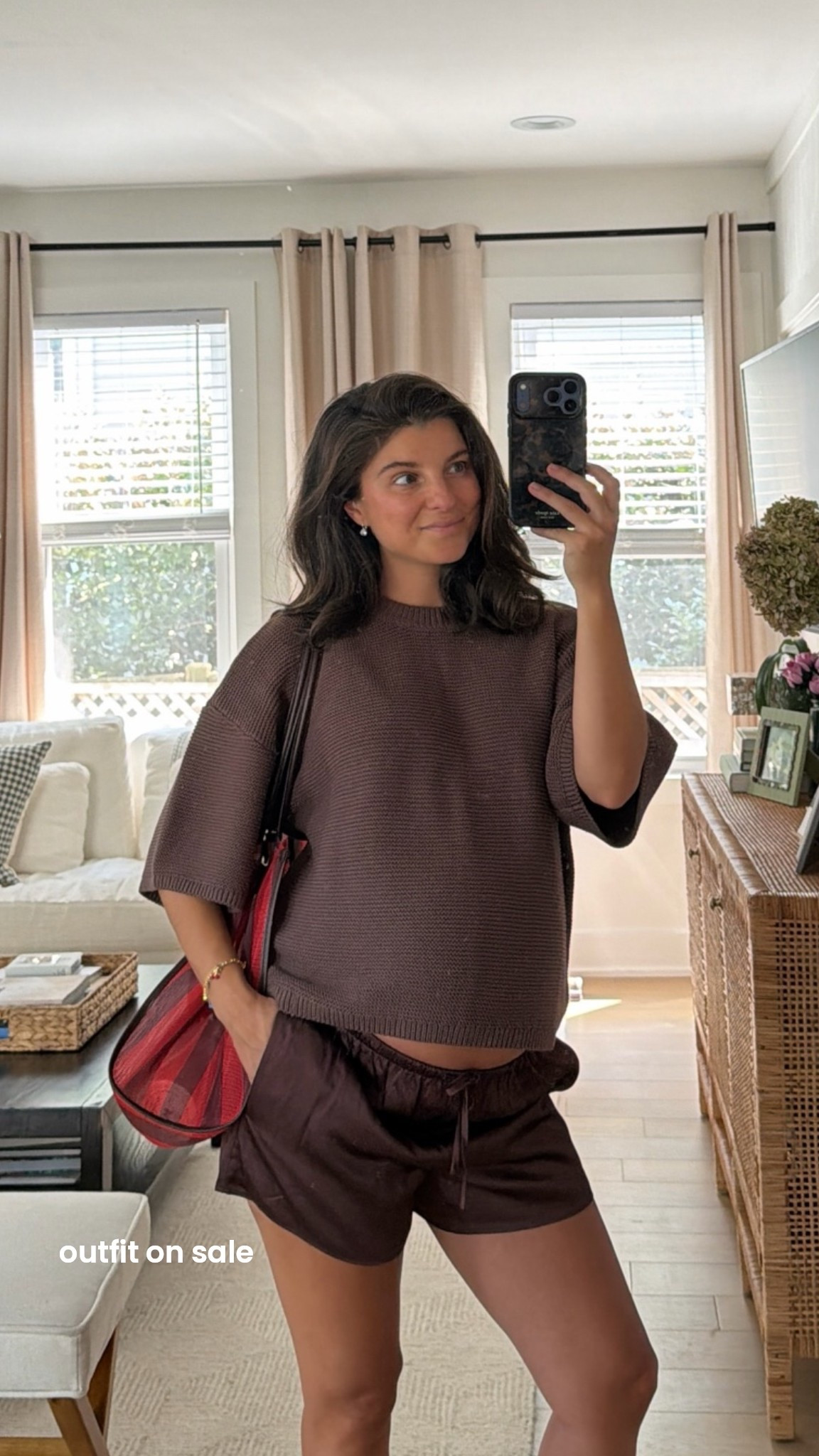 code AFVIVIANE for Abercrombie, bag is also on sale! wearing medium in top for belly coverage, but will be perfect post partum as well!! (100% cotton) and wearing xs in shorts

#LTKBump #LTKSaleAlert #LTKPetite