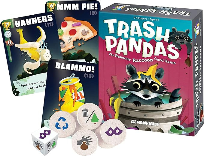 Gamewright - Trash Pandas - The Raucous Raccoon Push-Your-Luck Card Game, Ages 8+, 2-4 Players | Amazon (US)