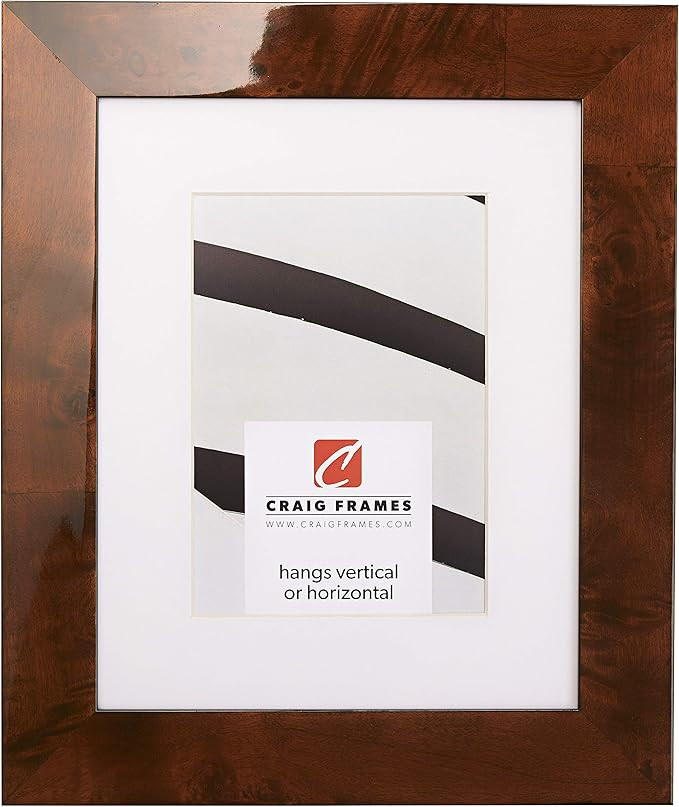 Craig Frames Innovations, 11 x 14 Inch Picture Frame Matted to Display an 8 x 10 Inch Photo, Waln... | Amazon (US)