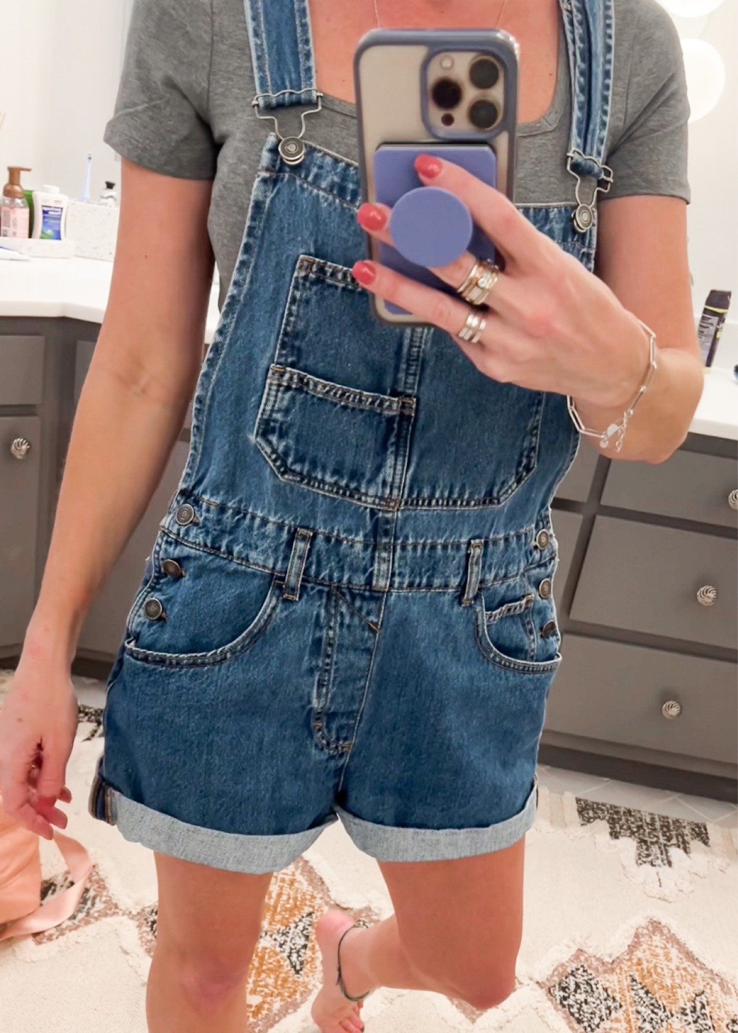 Be right back…trying to resist the urge to buy these Free People overalls in every color. 😂😍🫶🏼 I’ve had these since last year and love them so much and no other overalls can even compare. (So far 😏) I love the cuffed legs, the relaxed fit, and can confidently say after all this time they’re worth every single penny! 👏🏼❤️🙌🏼

#LTKfit #LTKunder100 #LTKstyletip