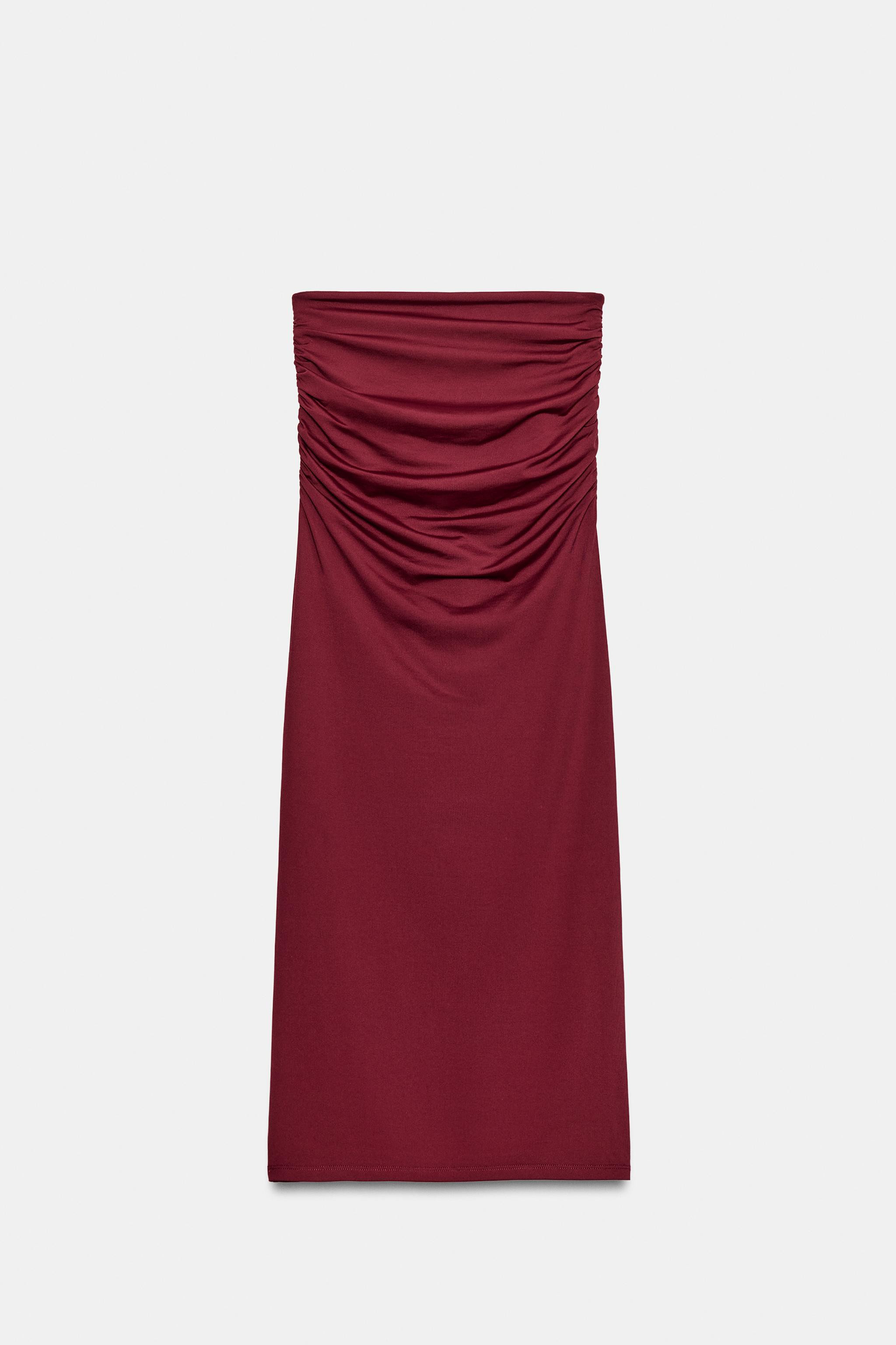 METALLIC TRIM POLYAMIDE MIDI SKIRT | Zara UK