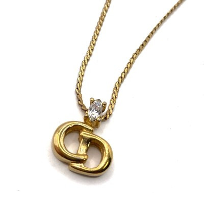 Auth DIOR/ChristianDior - Gold Hardware Rhinestones Necklace  | eBay | eBay US