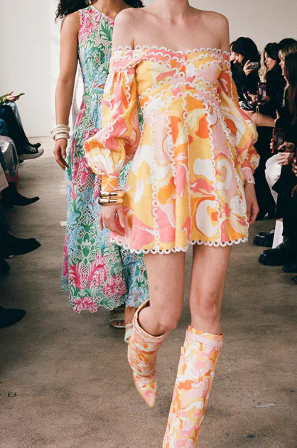 Kennedy Off Shoulder Dress - Calista Sunset | SABO SKIRT (Global)