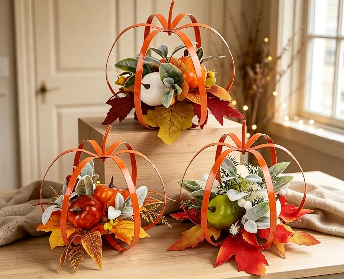 Fall Centerpieces for Tables Thanksgiving Tabletop Decorations | Amazon (US)