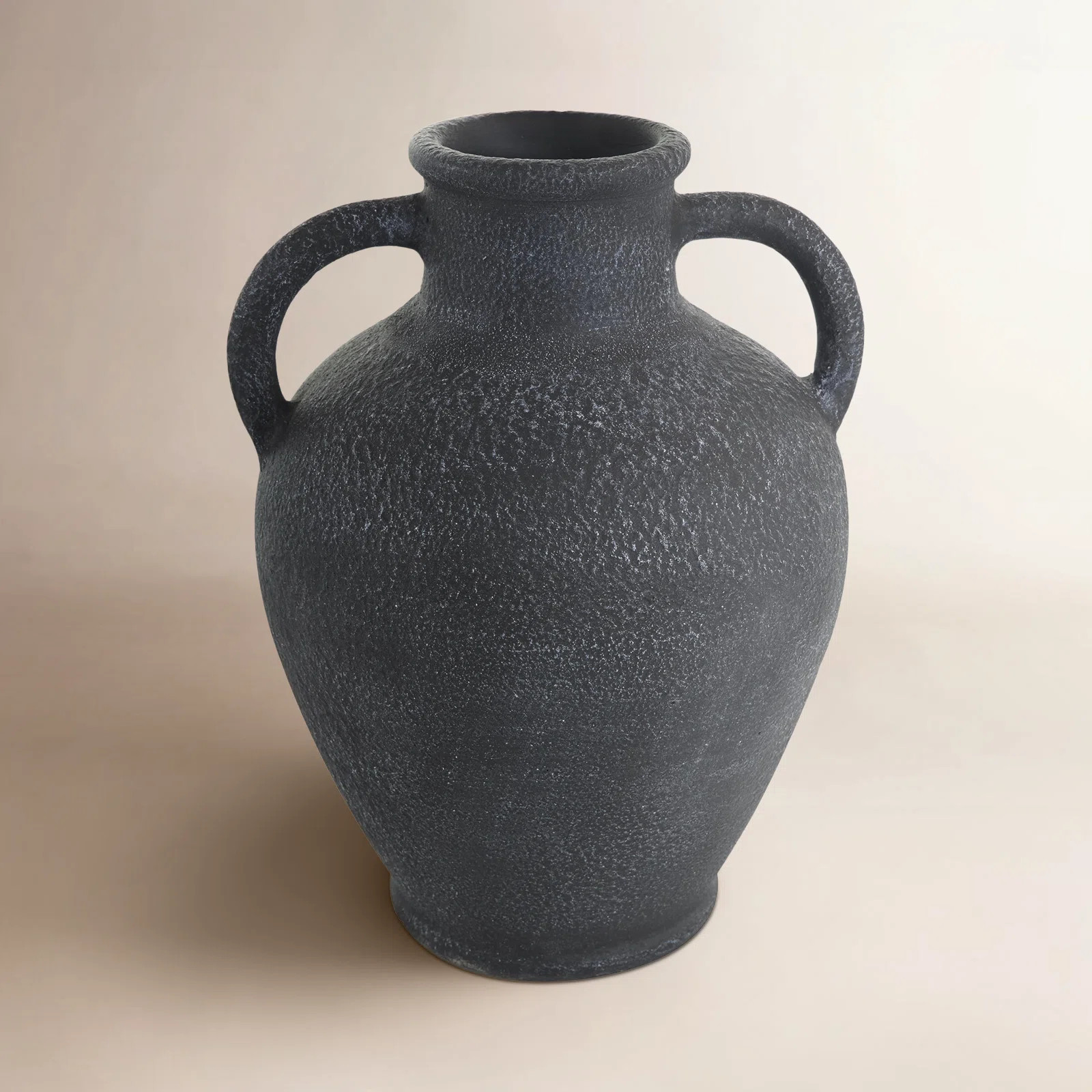Ceramic Whitewashed Textured Amphora Decorative Vase with 2 Handles | Wayfair North America