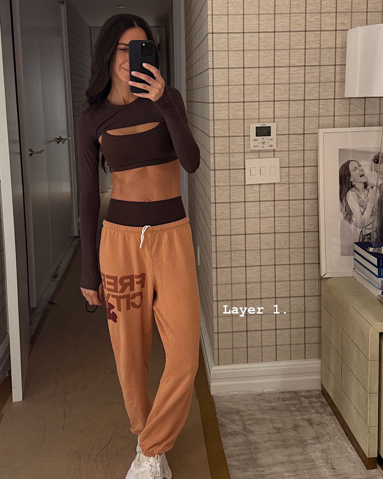 Workout layers this Tuesday AM 🧡 My hat and coat are old but I linked similar options.