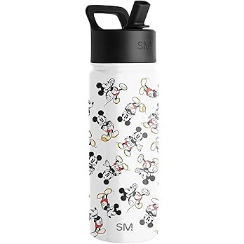 Simple Modern Disney Mickey Mouse Kids Water Bottle with Straw Lid | Reusable Insulated Stainless... | Amazon (US)