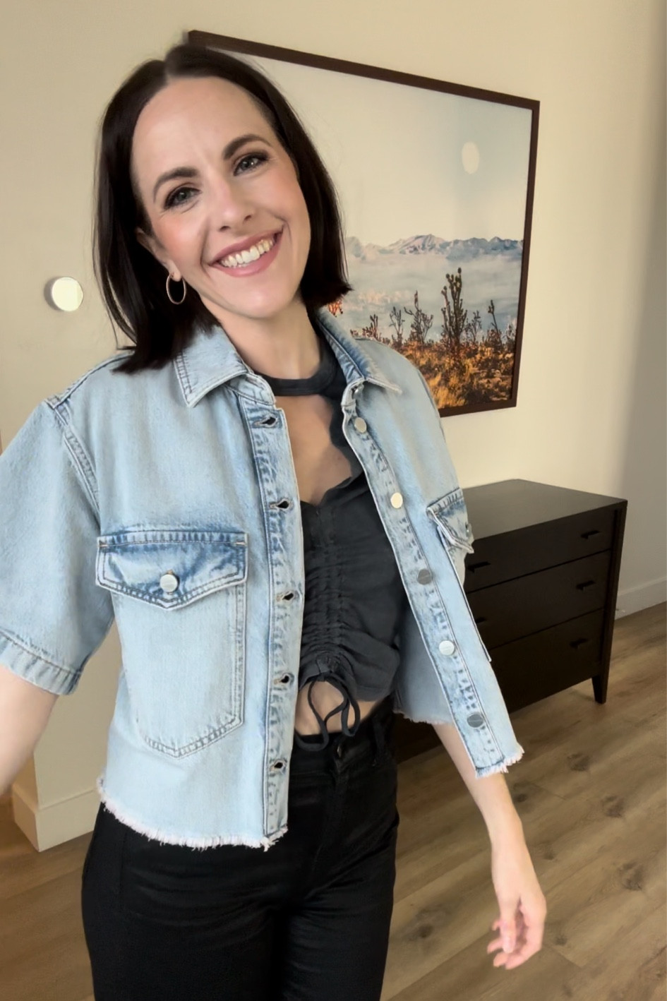 All Saints up to 50% sale is happening now! Here’s what I got… 

I’m loving this short sleeved denim shirt/jacket! It’s great for colder AZ restaurants. You can also wear it as a shirt. What are your thoughts on this short sleeved look? I’m wearing a size Small  

I’m wearing this shirt in a size US 2 in the color Acid Washed Black. I love buying All Saints tops in different sizes because it can give a completely different look and feel! This is definitely a tighter more cropped look. 

I find that All Saints can run a little looser so I tend to size down. 

I’m 5’9” and around 135-140 lbs. 

#LTKFindsUnder50 #LTKFindsUnder100 #LTKSummerSales