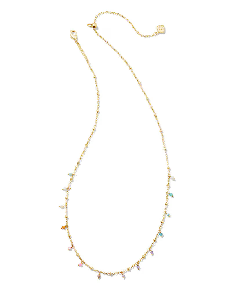 Camry Gold Beaded Strand Necklace in Pastel Mix | Kendra Scott