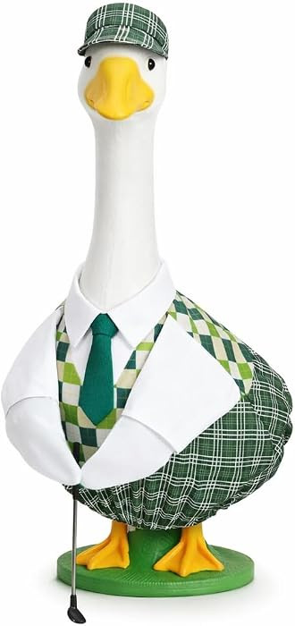 Golfer Goose Outfit for 23 Inch Porch Goose Statue Golf Clothes with Hat Tie Shirt and Club for G... | Amazon (US)