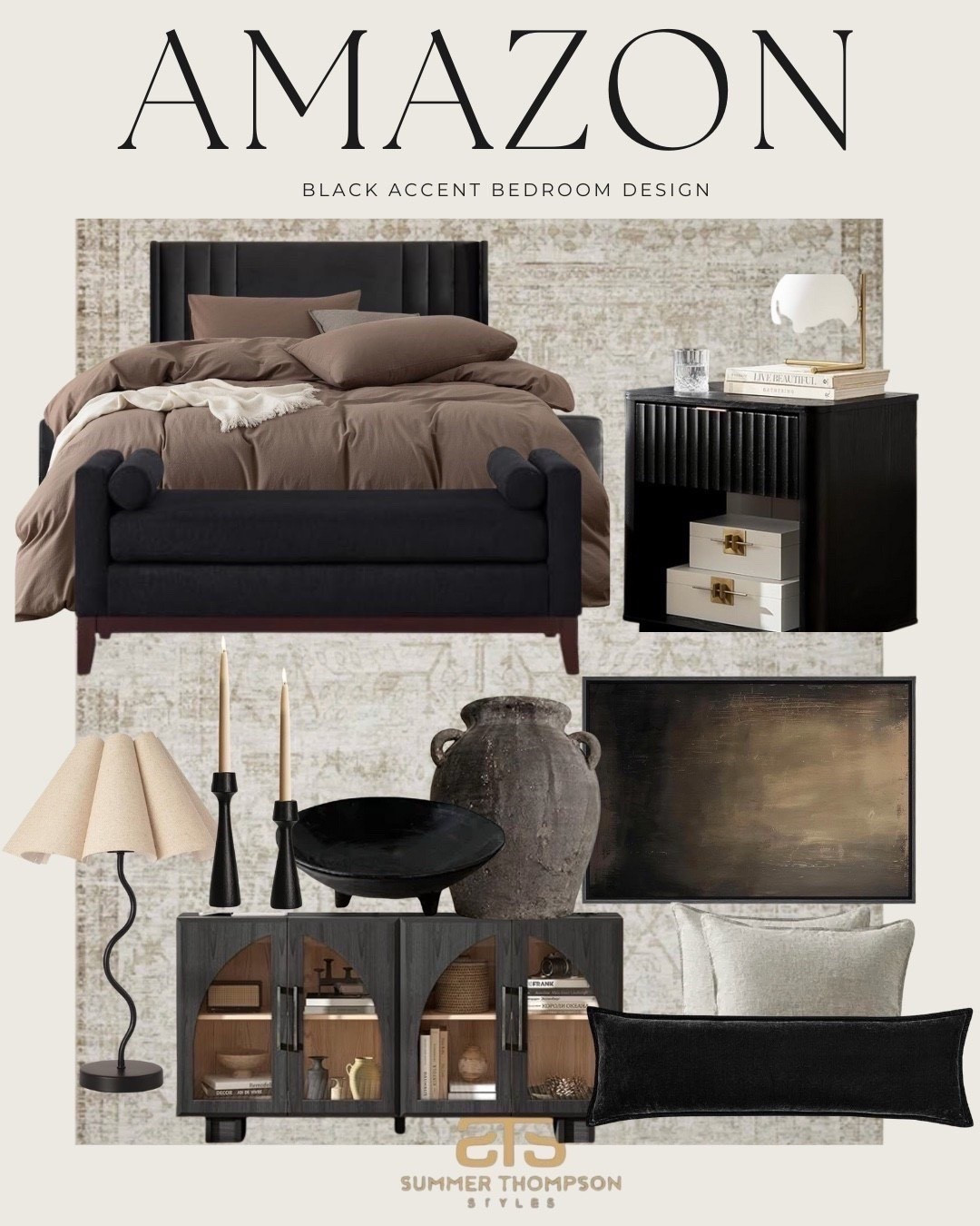 Black accents + warm neutrals = the easiest way to get that sleek and cozy bedroom vibe 🖤✨

Every piece is from Amazon, making it simple to pull together a space that feels elevated, layered, and effortlessly styled without the high-end price tag.

This is your sign to mix contrast with warmth for that designer look 🤍

#LTKHome #LTKStyleTip #AmazonHomeFinds #AmazonDecor #BedroomInspo #NeutralBedroom #MoodyNeutrals #CozyHomeStyle #ModernHomeInspo #AffordableHomeDecor #HomeStylingTips 

#LTKHome