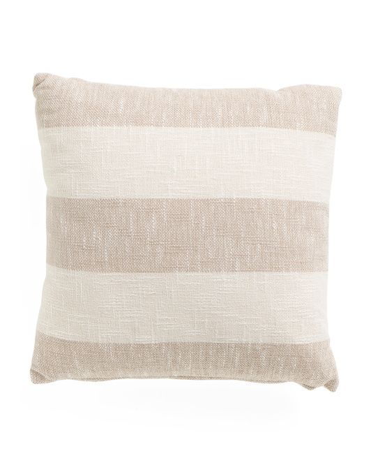 20x20 Textured Wide Stripe Pillow | TJ Maxx