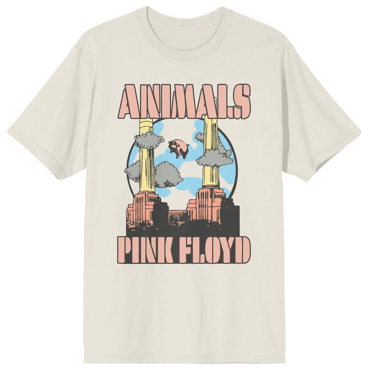 Pink Floyd Animals Waterprint Crew Neck Short Sleeve Tofu Men’s T-shirt | Target