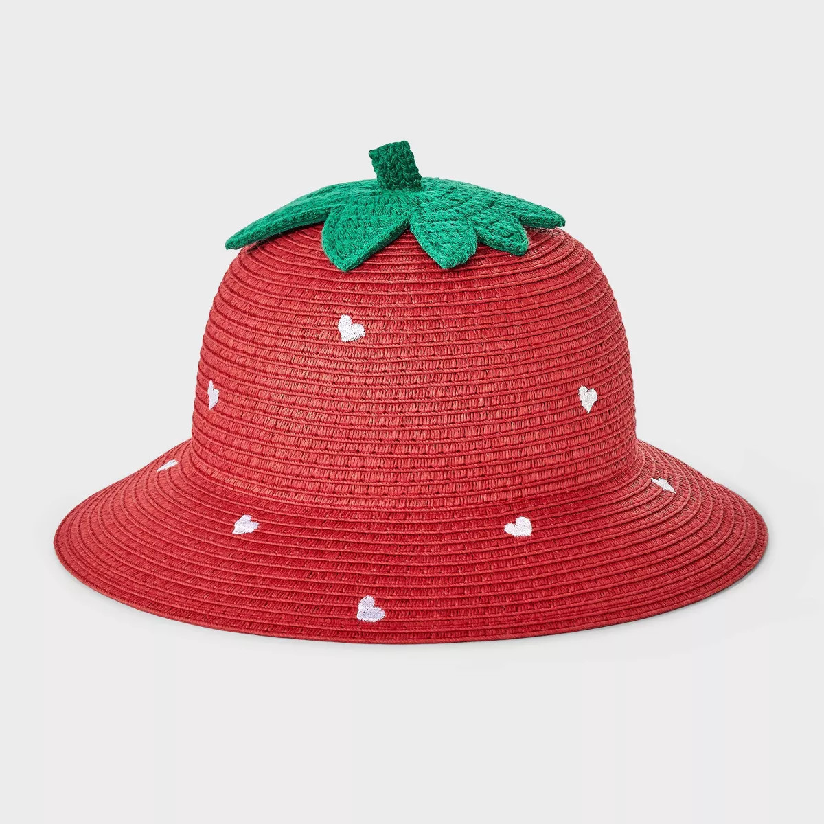 Toddler Girls' Strawberry Heart Bucket Hat - Cat & Jack™ Berry Red 2T-5T | Target