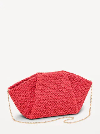 Raffia Frame Shoulder Bag | Old Navy (US)