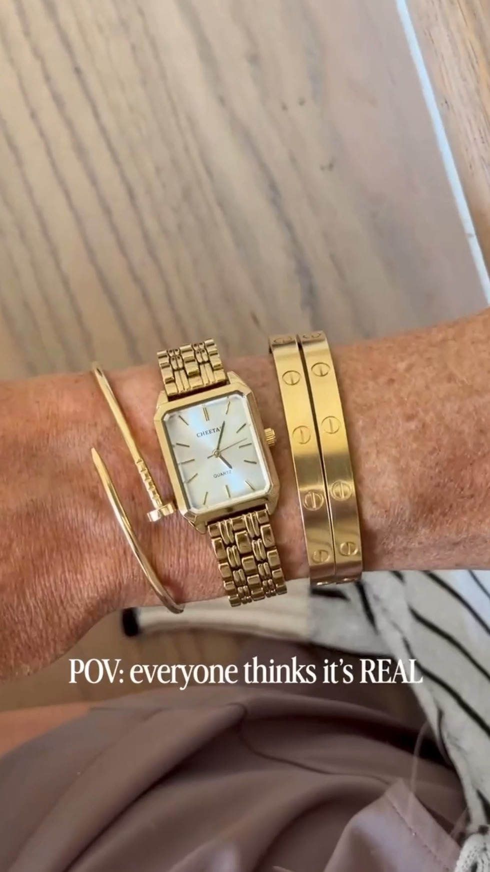 Trust me—everyone thinks it’s real! These luxury inspired watches look like the real deal, except they’re affordable! I love how elevated they look paired with some of my favorite investment bracelets!

#LTKgrwm #LTKootd