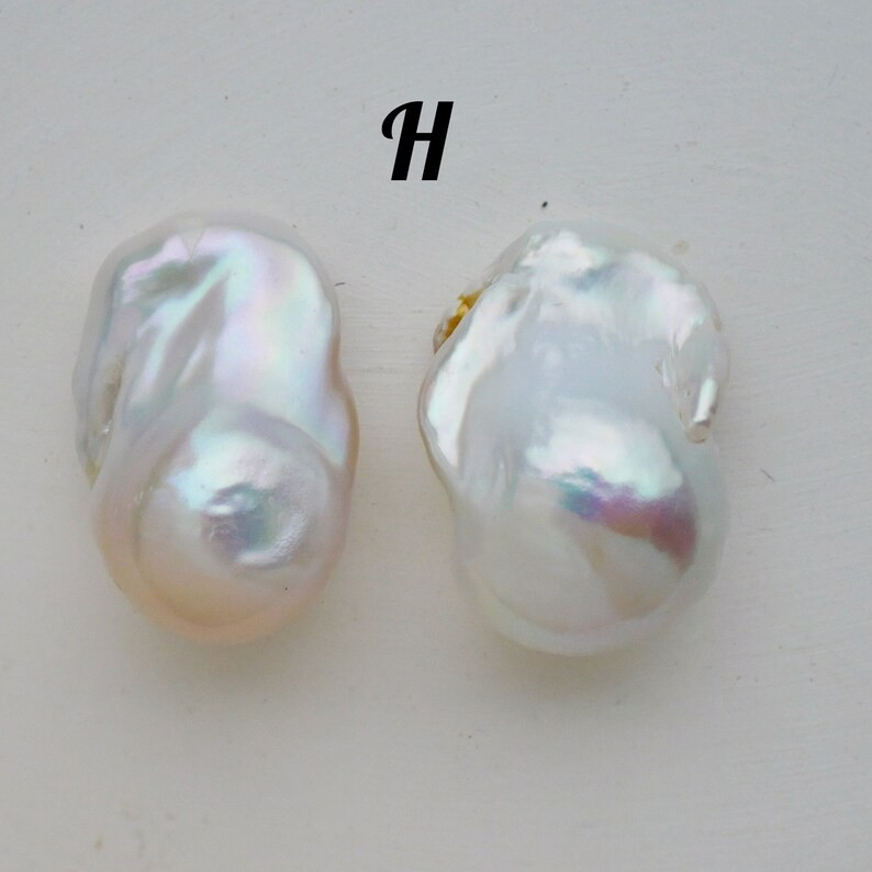 Real Fireball Freshwater Pearl Stud Earrings, 925 Solid Sterling Silver Earrings, High Luster Fla... | Etsy (US)