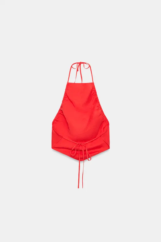 RUCHED HALTER TOP | Zara US
