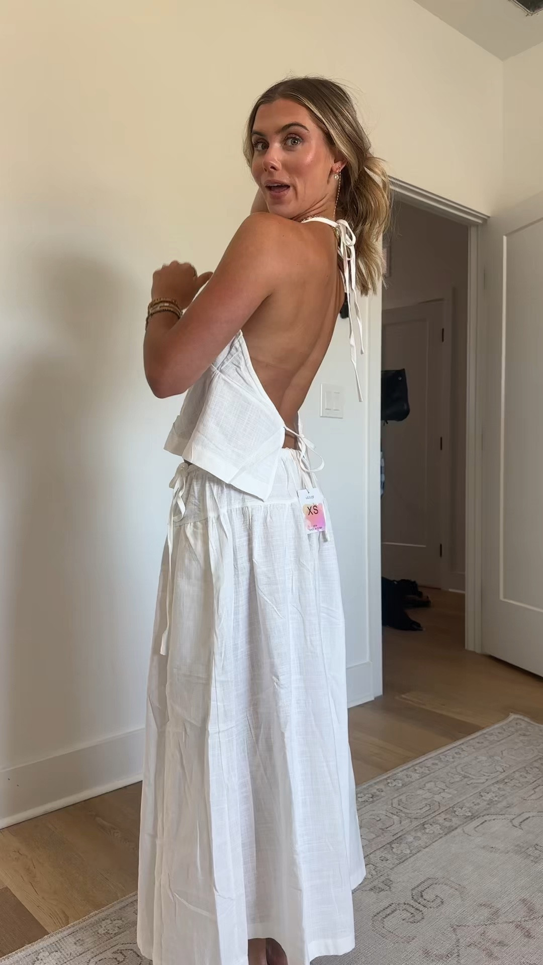 Amazon size XS Women 2 Piece Skirt Set Summer V Neck Backless Halter Cami Crop Top and Flowy A Line Maxi Skirt Trendy Matching Sets

#LTKootd #LTKSaleAlert #LTKSeasonal