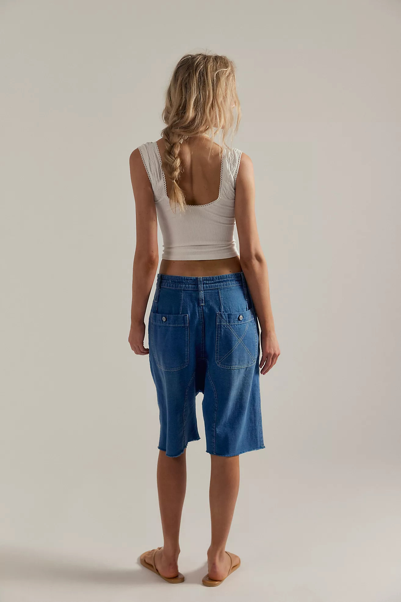We The Free Sage Denim Harem Shorts | Free People (Global - UK&FR Excluded)